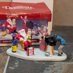 Lemax Vintage 90s Village Accessory Figurine Photos With Santa